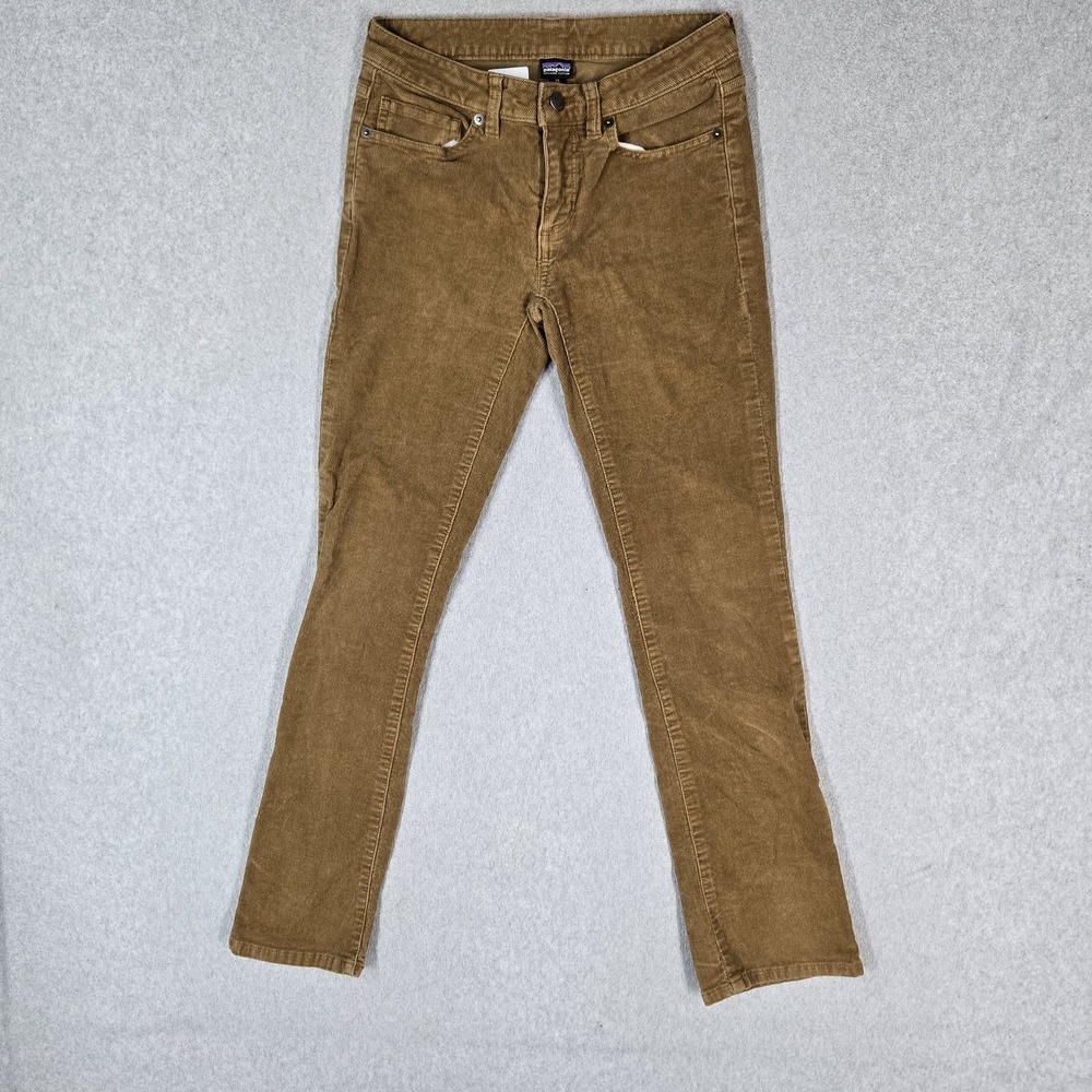 Patagonia Women Pants 25 SHORT Brown Corduroy Organic Cotton 28" Inseam